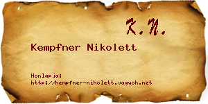 Kempfner Nikolett névjegykártya