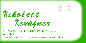 nikolett kempfner business card